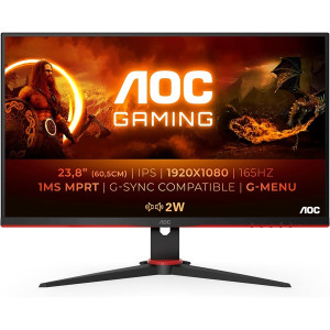 Monitor de jogos AOC 23,8" LED FHD 24G2SPAE preto D