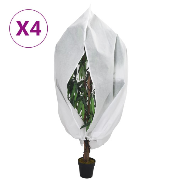 Cubiertas para plantas con cremallera 4 uds 70 g/m² 2.36x2 m D