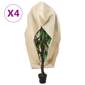 Cubiertas para plantas con cremallera 4 uds 70 g/m² 3.93x3.5 m D