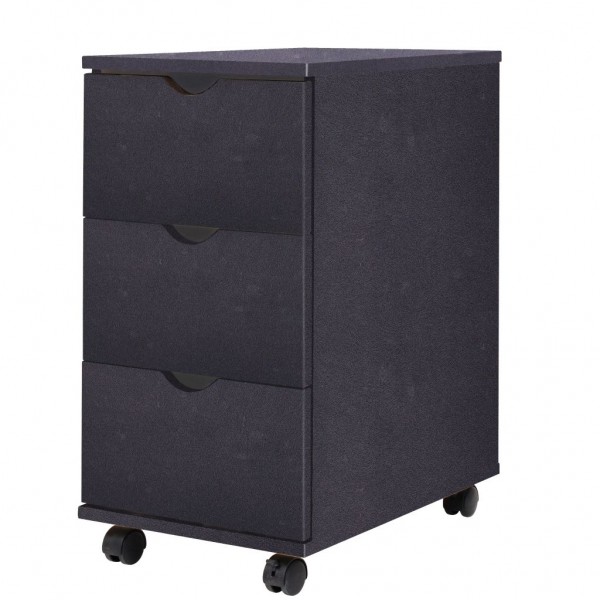 Mueble de cajones negro 33x45x60 cm D