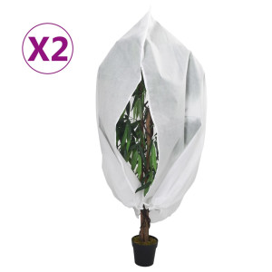 Cubierta para plantas con cremallera 2 uds 70 g/m² 1x1.55 m D