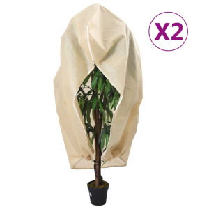 Cubiertas para plantas con cremallera 2 uds 70 g/m² 3.93x3.5 m D