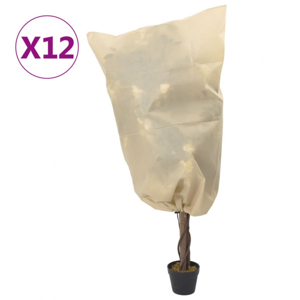 Cubiertas para plantas con cordón 12 uds 70 g/m² 0.8x1.2 m D