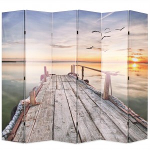 Biombo divisor plegable 228x170 cm lago D