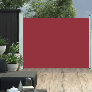 Toldo lateral retráctil de jardín rojo 140x500 cm D