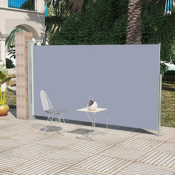 Toldo lateral de jardín o terraza 160x300 cm gris D