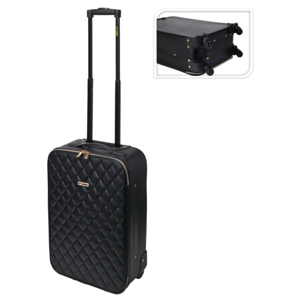 Colcha ProWorld Suitcase design preto 28 L D