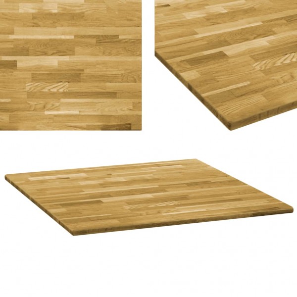 Tabela de mesa quadrada de madeira maciça de carvalho 23 mm 80x80 cm D
