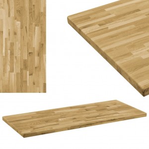 Tablero rectangular de madera maciza de roble 44 mm 140x60 cm D
