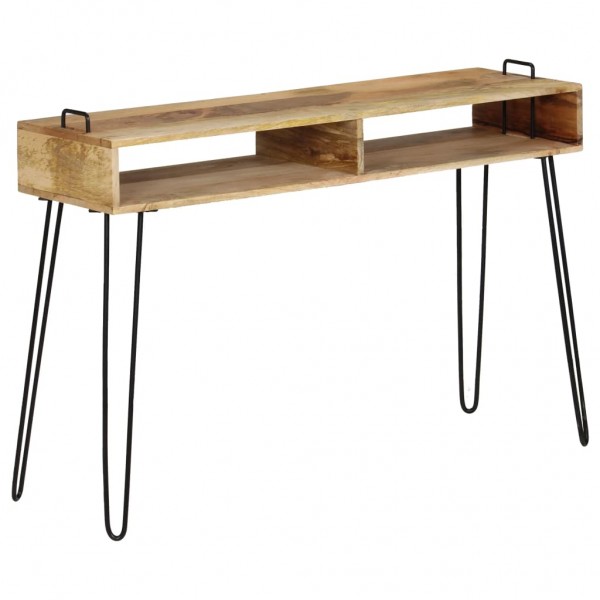 Mesa consola de madeira maciça de mangue 115x35x76 cm D