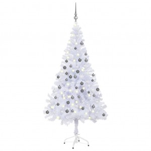 Árvore de Natal artificial com luzes e bolas 230 ramos 120 cm D