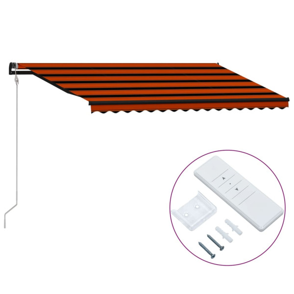 Telhado automático retrátil laranja e marrom 450x300 cm D