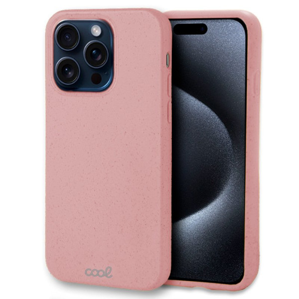 Carcaça COOL para iPhone 15 Pro Eco Biodegradável Rosa D