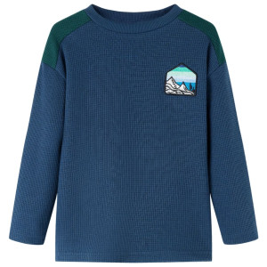 Sudadera de niño estampado de paisaje azul marino 104 D