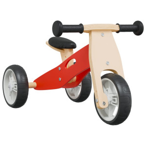 Bicicleta de equilíbrio para crianças 2 em 1 vermelha D