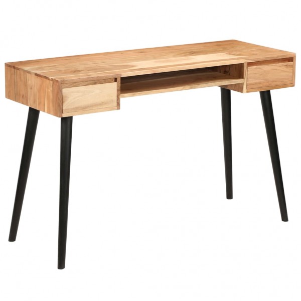 Mesa de madeira maciça de acácia 118x45x76 cm D