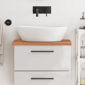 Encimera de baño madera maciza de haya 60x40x2.5 cm D
