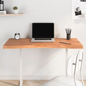 Tablero de escritorio madera maciza de haya 110x(50-55)x4 cm D