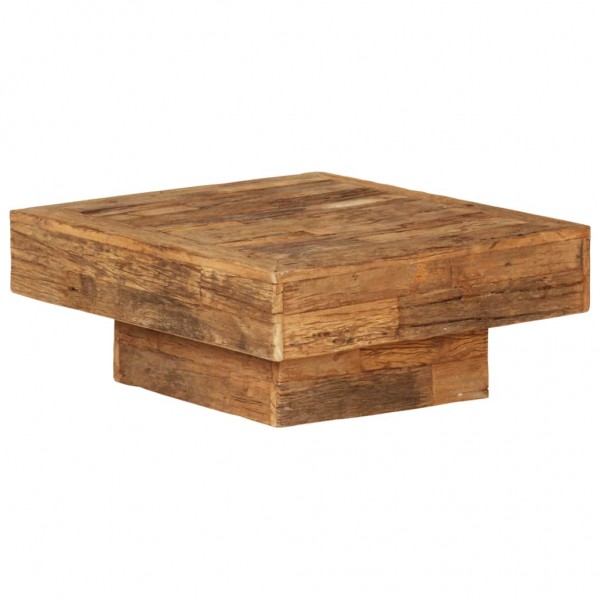Mesa de centro de madera maciza reciclada 70x70x30 cm D