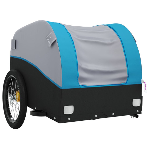 Remolque de carga para bicicleta hierro negro y azul 45 kg D