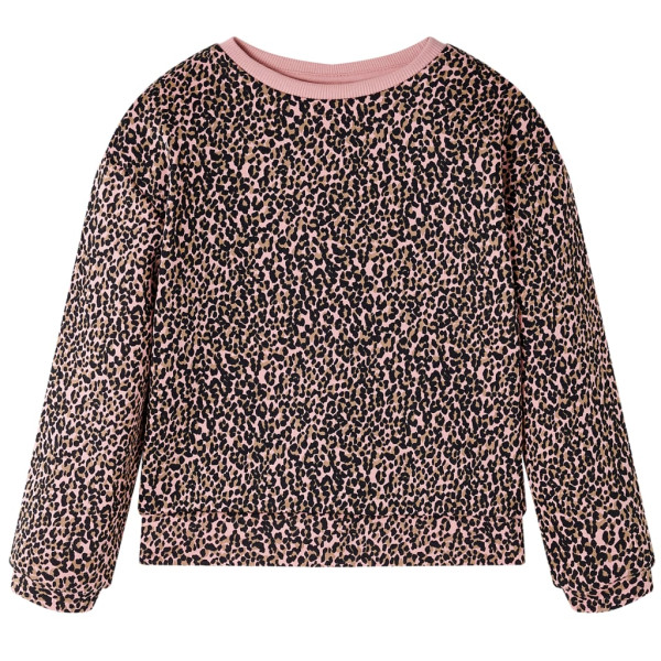 Camisola infantil com leopardo rosa médio impressão 128 D