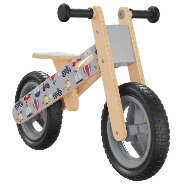 Bicicleta de equilibrio para niños estampado gris D