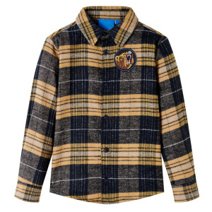 Camisa de niño de cuadros amarillo y negro 104 D