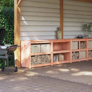 Mobiliário de cozinha exterior 2 pcs madeira maciça abeto Douglas D