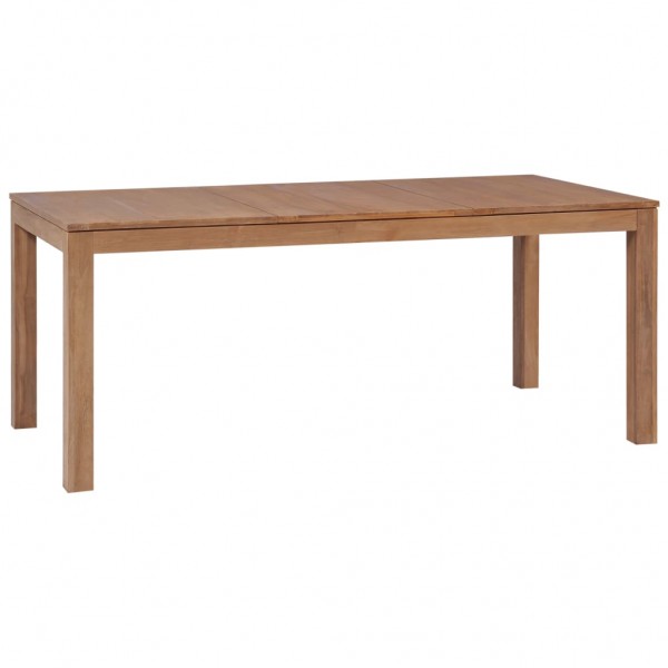 Mesa de comedor madera teca maciza acabado natural 180x90x76 cm D