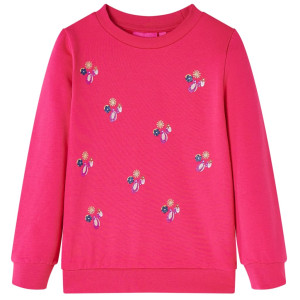 Sudadera para niños estampado purpurina rosa chillón 92 D