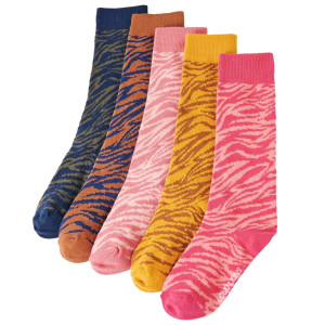 Calcetines para niños 5 pares con estampado de cebra EU 26-29 D