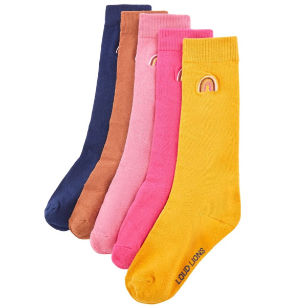 Calcetines para niños 5 pares con diseño de arco iris EU 26-29 D