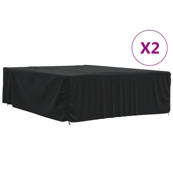 Capas para móveis de jardim 2 peças em tecido Oxford 420D 350x260x90 cm D