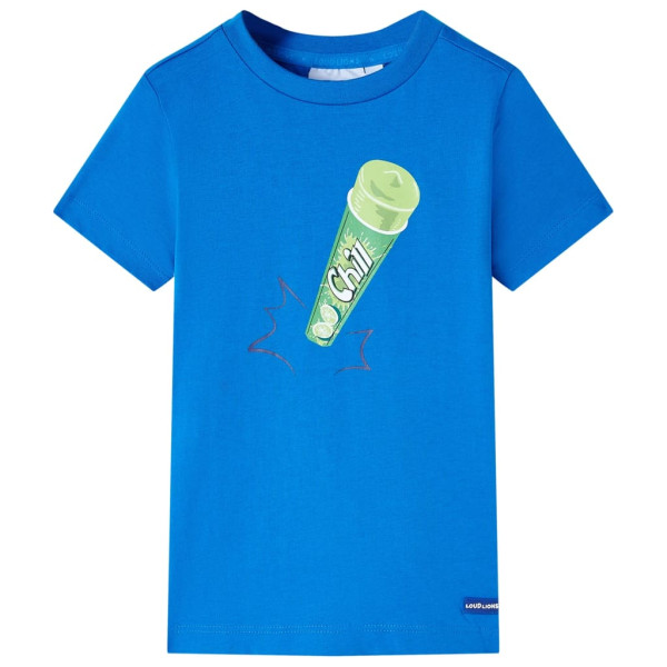 Camisa para crianças com polo azul squeaky imprimir 104 D