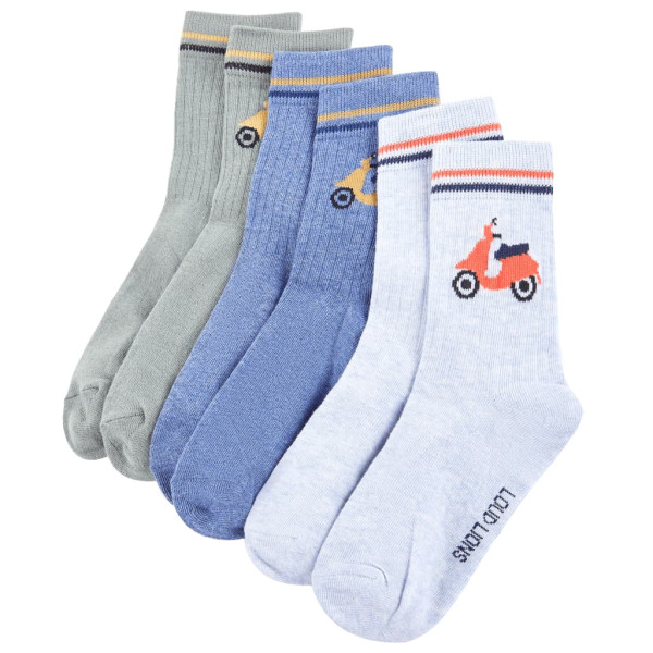 Calcetines para niños 5 pares estampado ciclomotor eléctrico EU 30-34 D