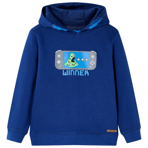 Sudadera con capucha niños estampado videoconsola azul marino 140 D