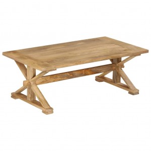 Mesa de centro de madera maciza de mango 110x60x40 cm D