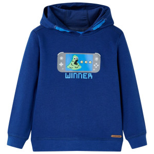 Sudadera con capucha niños estampado videoconsola azul marino 128 D