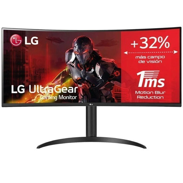 Monitor de jogos Ultrapanorâmico Curva LG Ultragear 34" LED WQHD 34WP65CP-B preto D