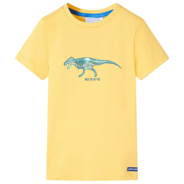 T-shirt de crianças com clara ochre dinossauro imprimir 104 D