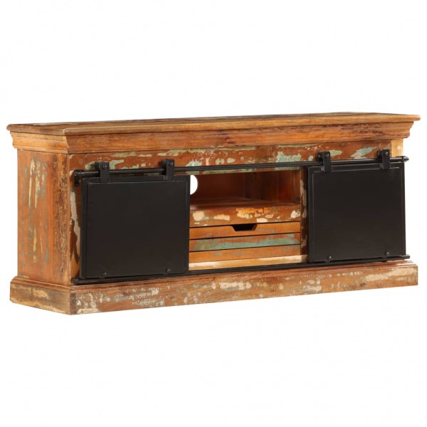 Mueble para la TV madera maciza reciclada 110x30x45 cm D