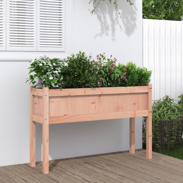 Jardinera con patas madera maciza de abeto Douglas 110x31x70 cm D