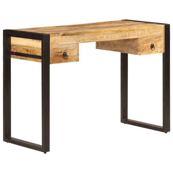 Mesa de escritorio 2 cajones  madera maciza mango 110x50x77 cm D