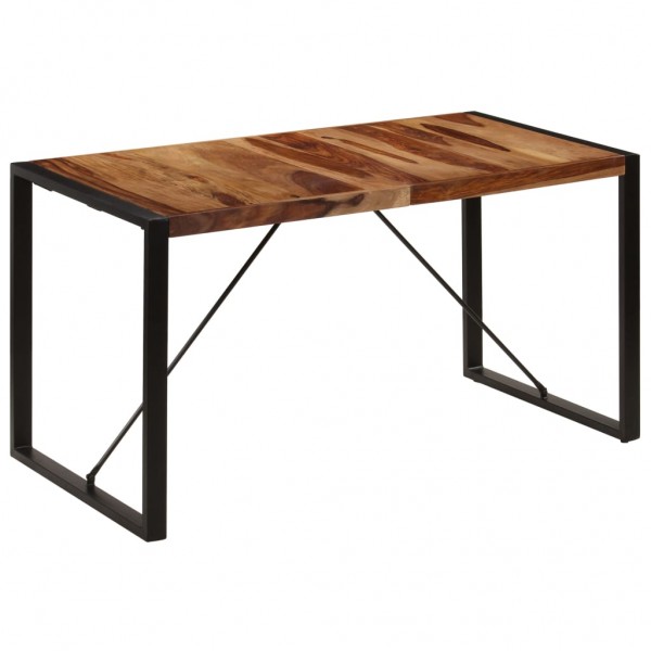 Mesa de jantar 140x70x75 cm madeira maciça de sheesham D