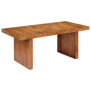 Mesa de comedor de madera maciza de acacia 180x90x75 cm D