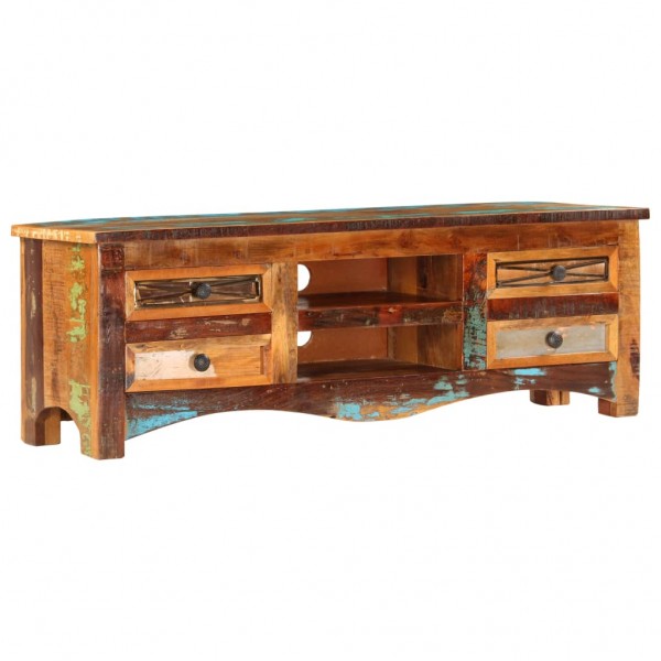 Mueble para la TV  madera maciz reciclada 120x30x40 cm D