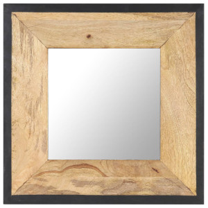 Espelho de madeira maciça de mangue 50x50 cm D
