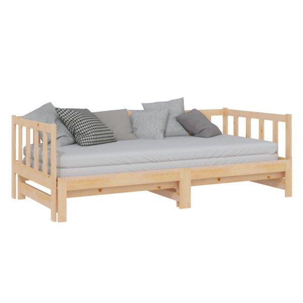 Sofá cama ninho madeira maciça de pinho 90x200 cm D