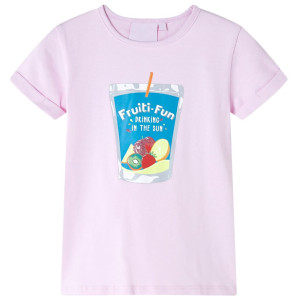 Camiseta infantil rosa suave 92 D