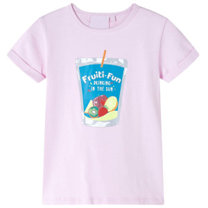 Camiseta infantil rosa suave 104 D